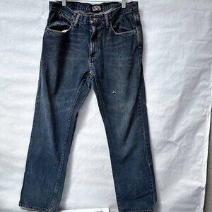 Freeworld Jeans Dark Blue Denim Waist 32" x 31"  Mens Relaxed Vintage fringe